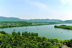杭州雷峰塔-雷峰塔向处俯视西湖